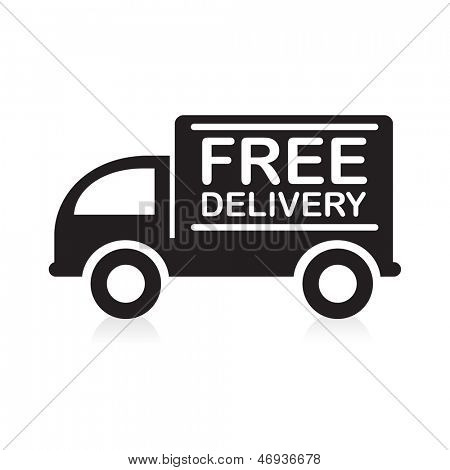Truck with ÃÂ¢Ã?Ã?Free DeliveryÃÂ¢Ã?ÃÂ sign.