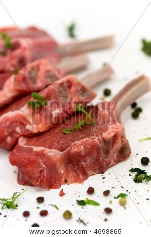Close Up foto di un agnello grezzo - filetto