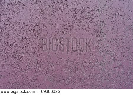 Texture Of Dusty Purple Wall With Stucco Worm Finish