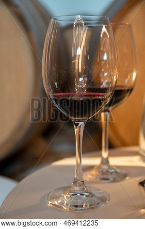 Tasting Of Rioja Wines, Visit Of Winery Cellars With French Or American Oak Barrels With Agening Red