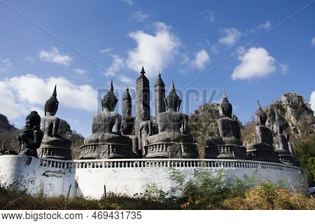 Buddha Statue For Thai People And Foreign Travelers Travel Visit And Respect Praying Blessing With H