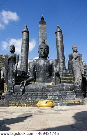Buddha Statue For Thai People And Foreign Travelers Travel Visit Respect Praying Blessing With Holy