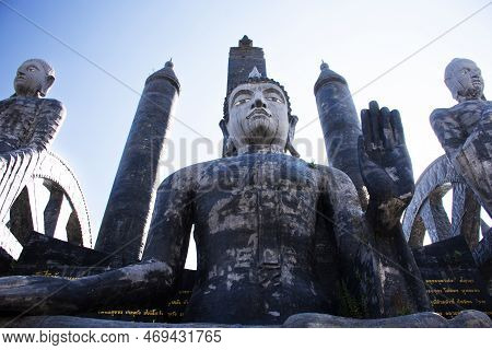 Buddha Statue For Thai People And Foreign Travelers Travel Visit Respect Praying Blessing With Holy