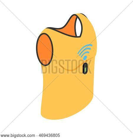 Wearable Technology Smart Sport Shirt Isometric Icon 3d Vector Illustration