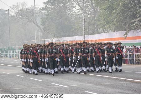 Assam Rifles Officers Preparing For Taking Part In The Upcoming Indian Republic Day Parade At Indira