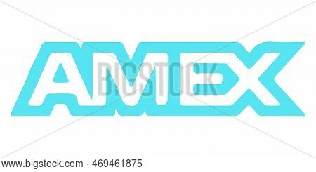 Amex Payment Icon. Popular Realistic Payment Logotype. Payment Icon Editorial Illustration.