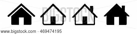 House Icons Set. Set Of Home Icons Isolated On White Background.