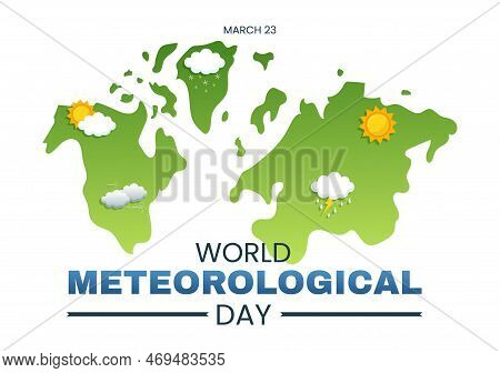 World Meteorological Day Illustration With Meteorology Science And Researching Weather In Flat Carto