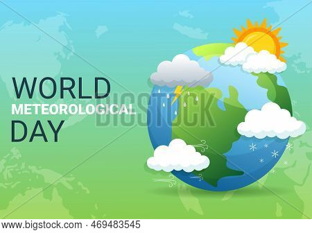 World Meteorological Day Illustration With Meteorology Science And Researching Weather In Flat Carto