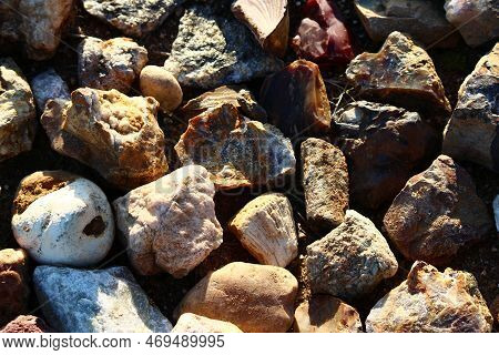 Various Stones Collected On Sand Pit, Rockhounding
