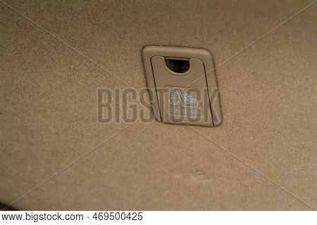 Non-isofix Child Seat Connection. Anchor Point For A Child Car Seat Tether.