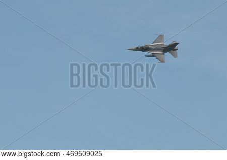 Nakhon Pathom, Thailand - January 14, 2023 : Stunt Flying, The Performance Of Aerial Feats Requiring