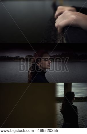 Bullying Teen Girl Aloofness Young Detachment A Lonely Helpless Woman Thinks About Life And Does Not