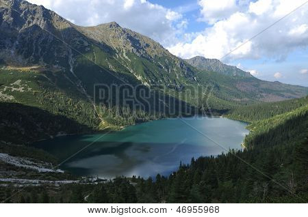 Summer Mountain Landscape In The Polish Tatry, Morskie Oko
