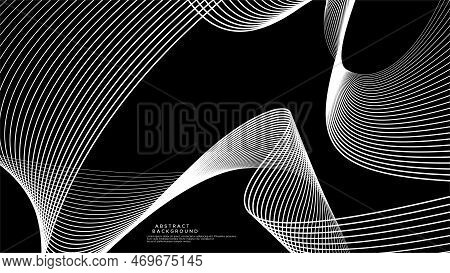 Abstract Lines Wave Background Template. Modern Wave Line Background Design.