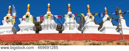 Stupas In Za-sa Or Zasa Monastery Near Salleri Vilage, Solukhumbu, Nepal