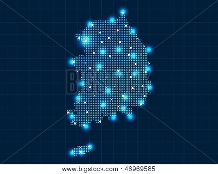 Pixelkarte Südkorea