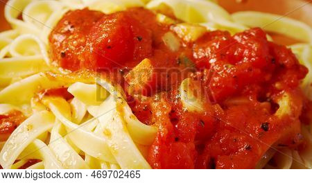 Strangozzi Alla Spoletina - Umbrian Traditional Long And Irregularly Handmade And Hand-cut Pasta, Or