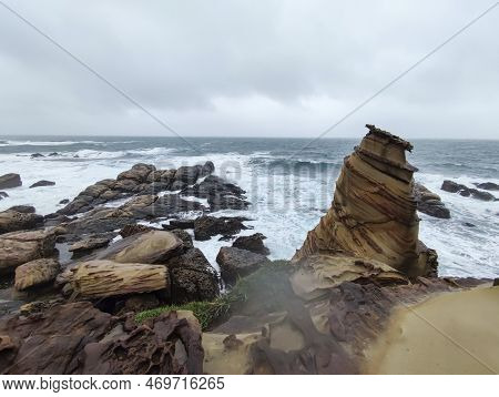 Nanya Lookout At Northern Taipei. It Is Noted For Its Fantastic Rock Formations And Sea-eroded Coral