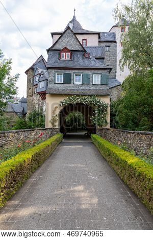 View From The Entrance To Runkel Castle To The Garden