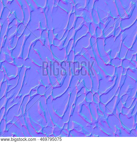 Seamless Pattern Normal Map Texture, 3d Rendering