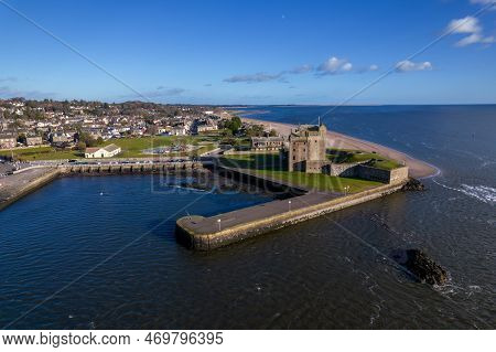 Broughty Ferry Castle Dundee, Located On The Banks Of The River Thay In Scotland