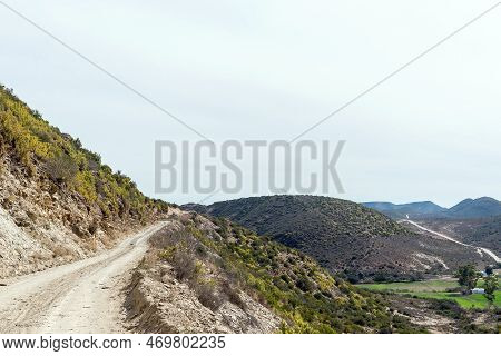 Looking Back From The Southern Start Of The Rooiberg Pass Between Van Wyksdorp And Calitzdorp In The
