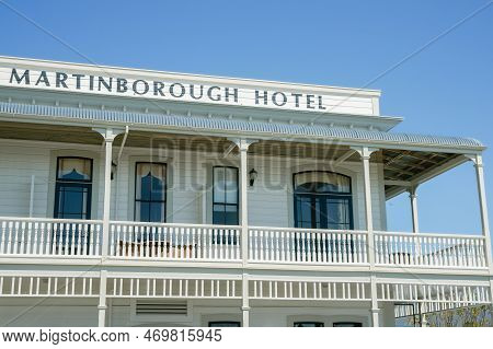 Martinborough New Zealand October 4 2010; Editorial-landmark Colonial Style Martinborough Hotel.