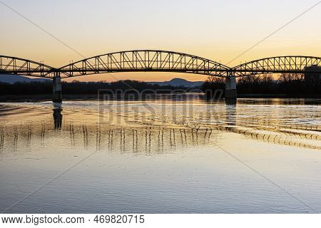 Maria Valeria Bridge Joins Esztergom In Hungary And Sturovo In Slovak Republic Across The Danube Riv