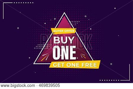 Buy One Get One Free Sale Banner Background Design Template.