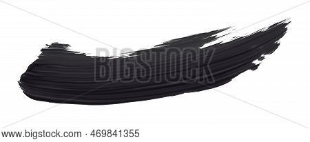 Black Gray Brush Silhouette Isolated On White Background Moonless Night.