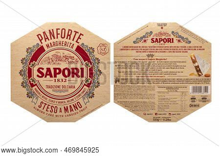 Roma, Lazio, Italy-january 25, 2023: Panforte, The Traditional Cake Of Siena, Italy