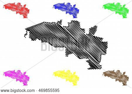 Hecelchakan Municipality (free And Sovereign State Of Campeche, Mexico, United Mexican States) Map V