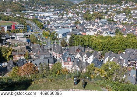 Dillenburg, Germany - September 27, 2018: View Over Dillenburg