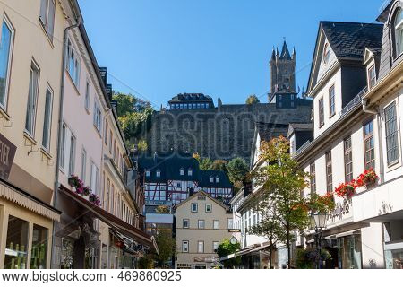 Dillenburg, Germany - September 27, 2018: Downtown Dillenburg At Day