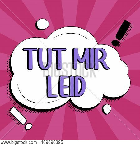 Text Showing Inspiration Tut Mir Leid. Word Written On Asking Forgiveness For What Have Been Done In
