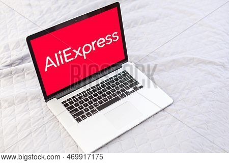 Kyiv, Ukraine - November 10, 2019: Macbook Pro With Internet Shopping Service Aliexpress On The Scre