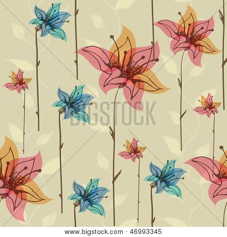 Seamless vector retro background.