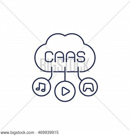 Caas Line Icon, Content As A Service Vector