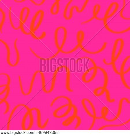 Colorful Geometric Shape Background In Trendy Riso Graph Print Texture Style.