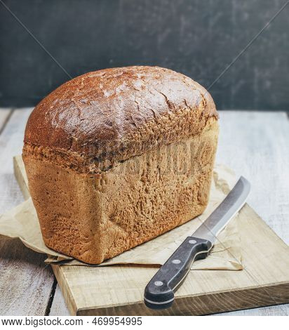 Homemade Whole Grain Bread. Bread , Loaf Of Bread Or Sliced Bread. Tasty And Delicious Bread Fresh A