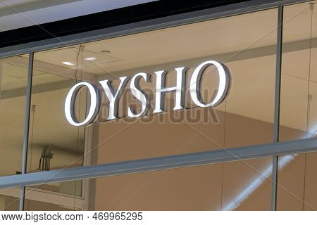 Novi Sad, Serbia - January 28, 2023: Brand Logo Sign Of Oysho Store In Promenada Shopping Center In 