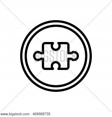 Black Line Icon For Extension Puzzle Game Pixel Jigsaw Jigsaw-puzzle Addition Add-on Adjunct