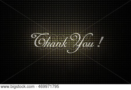 Abstract Modern Background With Text Thank You, 3d Rendering