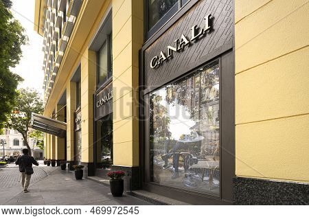 Hanoi, Vietnam, January 2023. External View Of The Casali Luxury Brand Store In The City Center