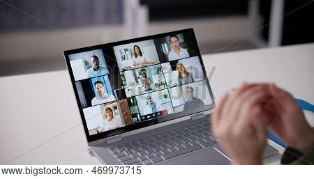 Online Video Conference Webinar Call. Videoconference Meeting