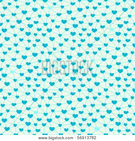 Seamless pattern with hearts linked together