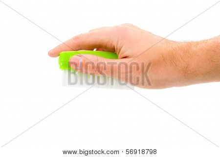 Hand Holding Cleaning Fetlock