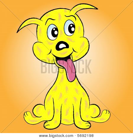 舌がハング子犬犬漫画のキャラクター