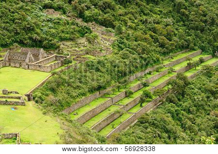 Peru, Remote Spectacular The Inca Ruins Of Choquequirau Near Cuzco